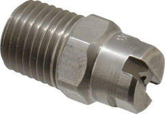 Bete Fog Nozzle - 1/4" Pipe, 30° Spray Angle, Grade 303 Stainless Steel, Standard Fan Nozzle - Male Connection, 0.79 Gal per min at 100 psi, 0.057" Orifice Diam - All Tool & Supply