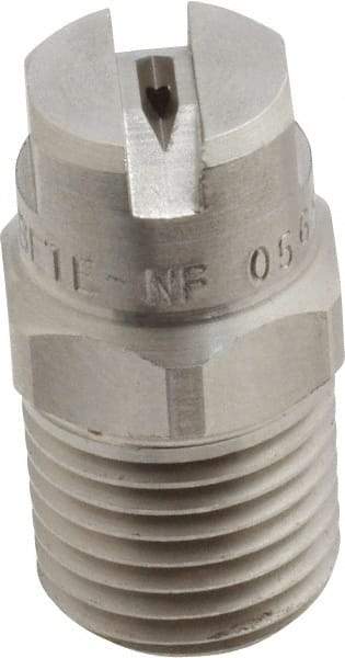 Bete Fog Nozzle - 1/4" Pipe, 65° Spray Angle, Grade 303 Stainless Steel, Standard Fan Nozzle - Male Connection, 0.79 Gal per min at 100 psi, 0.057" Orifice Diam - All Tool & Supply