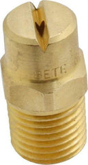 Bete Fog Nozzle - 1/4" Pipe, 90° Spray Angle, Brass, Standard Fan Nozzle - Male Connection, 2.37 Gal per min at 100 psi, 3/32" Orifice Diam - All Tool & Supply