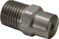 Bete Fog Nozzle - 1/4" Pipe, 30° Spray Angle, Grade 303 Stainless Steel, Standard Fan Nozzle - Male Connection, 4.74 Gal per min at 100 psi, 0.141" Orifice Diam - All Tool & Supply