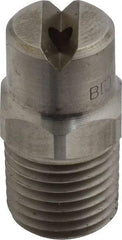 Bete Fog Nozzle - 1/4" Pipe, 65° Spray Angle, Grade 303 Stainless Steel, Standard Fan Nozzle - Male Connection, 4.74 Gal per min at 100 psi, 0.141" Orifice Diam - All Tool & Supply