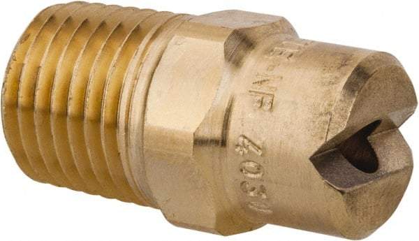 Bete Fog Nozzle - 1/4" Pipe, 30° Spray Angle, Brass, Standard Fan Nozzle - Male Connection, 6.32 Gal per min at 100 psi, 5/32" Orifice Diam - All Tool & Supply