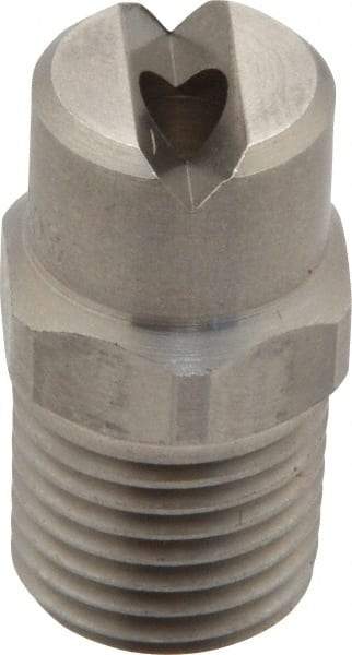 Bete Fog Nozzle - 1/4" Pipe, 65° Spray Angle, Grade 303 Stainless Steel, Standard Fan Nozzle - Male Connection, 7.91 Gal per min at 100 psi, 0.172" Orifice Diam - All Tool & Supply