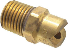 Bete Fog Nozzle - 1/4" Pipe, 30° Spray Angle, Brass, Standard Fan Nozzle - Male Connection, 11.1 Gal per min at 100 psi, 0.203" Orifice Diam - All Tool & Supply