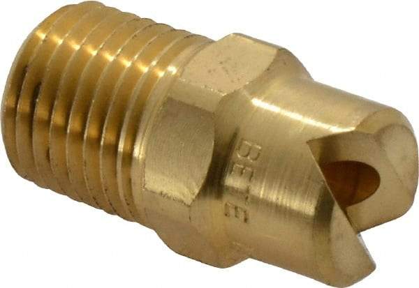 Bete Fog Nozzle - 1/4" Pipe, 65° Spray Angle, Brass, Standard Fan Nozzle - Male Connection, 11.1 Gal per min at 100 psi, 0.203" Orifice Diam - All Tool & Supply