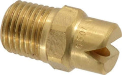 Bete Fog Nozzle - 1/4" Pipe, 90° Spray Angle, Brass, Standard Fan Nozzle - Male Connection, 11.1 Gal per min at 100 psi, 0.203" Orifice Diam - All Tool & Supply