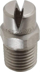 Bete Fog Nozzle - 1/4" Pipe, 120° Spray Angle, Grade 303 Stainless Steel, Standard Fan Nozzle - Male Connection, 11.1 Gal per min at 100 psi, 0.203" Orifice Diam - All Tool & Supply