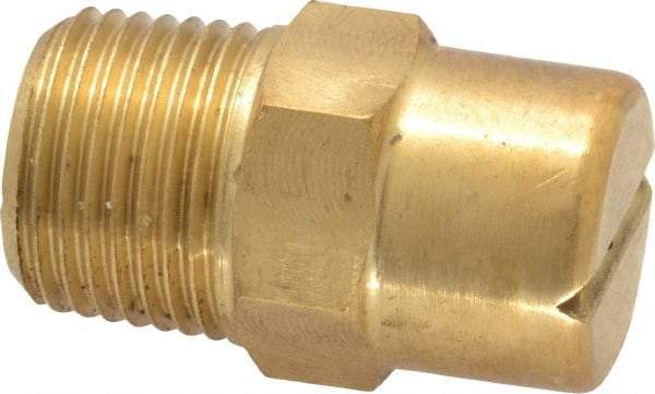 Bete Fog Nozzle - 3/8" Pipe, 65° Spray Angle, Brass, Standard Fan Nozzle - Male Connection, 1.58 Gal per min at 100 psi, 0.08" Orifice Diam - All Tool & Supply