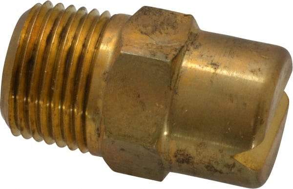 Bete Fog Nozzle - 3/8" Pipe, 65° Spray Angle, Brass, Standard Fan Nozzle - Male Connection, 6.32 Gal per min at 100 psi, 5/32" Orifice Diam - All Tool & Supply