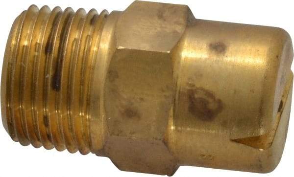 Bete Fog Nozzle - 3/8" Pipe, 120° Spray Angle, Brass, Standard Fan Nozzle - Male Connection, 6.32 Gal per min at 100 psi, 5/32" Orifice Diam - All Tool & Supply