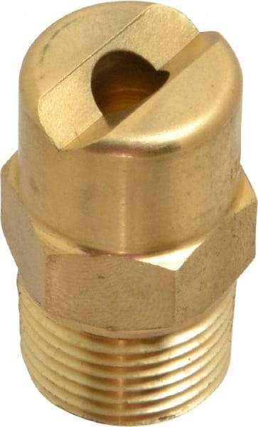 Bete Fog Nozzle - 3/8" Pipe, 30° Spray Angle, Brass, Standard Fan Nozzle - Male Connection, 15.8 Gal per min at 100 psi, 1/4" Orifice Diam - All Tool & Supply