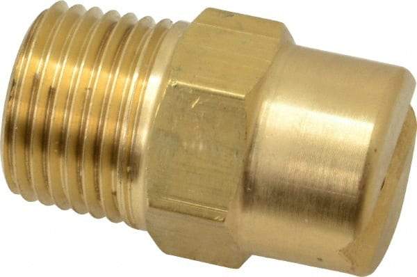 Bete Fog Nozzle - 1/2" Pipe, 30° Spray Angle, Brass, Standard Fan Nozzle - Male Connection, 9.49 Gal per min at 100 psi, 0.186" Orifice Diam - All Tool & Supply