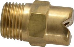 Bete Fog Nozzle - 1/2" Pipe, 65° Spray Angle, Brass, Standard Fan Nozzle - Male Connection, 15.8 Gal per min at 100 psi, 1/4" Orifice Diam - All Tool & Supply