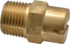 Bete Fog Nozzle - 1/2" Pipe, 120° Spray Angle, Brass, Standard Fan Nozzle - Male Connection, 15.8 Gal per min at 100 psi, 1/4" Orifice Diam - All Tool & Supply