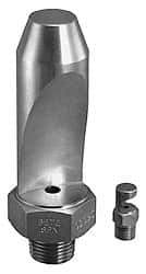 Bete Fog Nozzle - 3/8" Pipe, 50° Spray Angle, Grade 303 Stainless Steel, High Impact - Narrow Fan Nozzle - Male Connection, 9.49 Gal per min at 100 psi, 3/16" Orifice Diam - All Tool & Supply