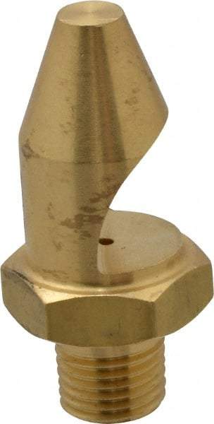 Bete Fog Nozzle - 1/4" Pipe, 50° Spray Angle, Brass, High Impact - Narrow Fan Nozzle - Male Connection, 1.58 Gal per min at 100 psi, 0.078" Orifice Diam - All Tool & Supply