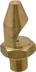 Bete Fog Nozzle - 1/4" Pipe, 50° Spray Angle, Brass, High Impact - Narrow Fan Nozzle - Male Connection, 1.58 Gal per min at 100 psi, 0.078" Orifice Diam - All Tool & Supply