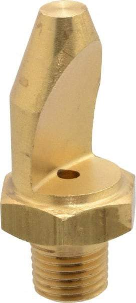 Bete Fog Nozzle - 1/4" Pipe, 50° Spray Angle, Brass, High Impact - Narrow Fan Nozzle - Male Connection, 6.33 Gal per min at 100 psi, 0.141" Orifice Diam - All Tool & Supply