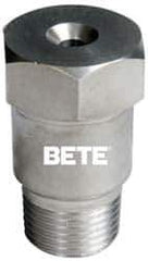 Bete Fog Nozzle - 1/2" Pipe, 90° Spray Angle, Grade 316 Stainless Steel, Full Cone Nozzle - Male Connection, N/R Gal per min at 100 psi, 1/4" Orifice Diam - All Tool & Supply