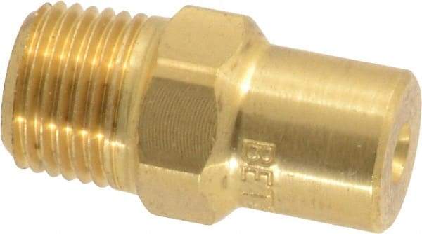 Bete Fog Nozzle - 1/8" Pipe, 60° Spray Angle, Brass, Full Cone Nozzle - Male Connection, 0.77 Gal per min at 100 psi, 0.055" Orifice Diam - All Tool & Supply