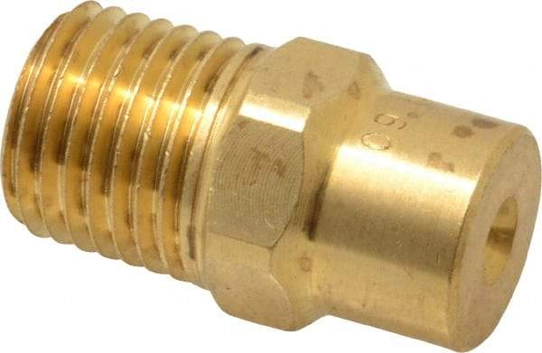 Bete Fog Nozzle - 1/4" Pipe, 60° Spray Angle, Brass, Full Cone Nozzle - Male Connection, 1.54 Gal per min at 100 psi, 0.082" Orifice Diam - All Tool & Supply