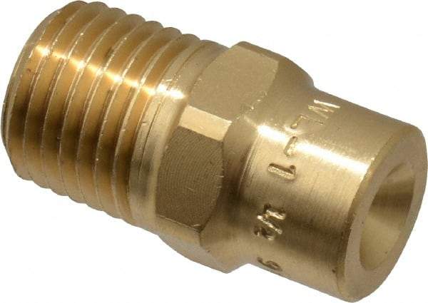 Bete Fog Nozzle - 1/4" Pipe, 90° Spray Angle, Brass, Full Cone Nozzle - Male Connection, 2.31 Gal per min at 100 psi, 0.109" Orifice Diam - All Tool & Supply