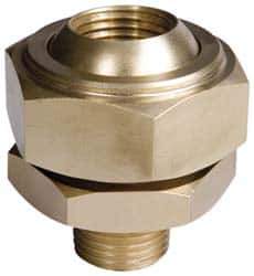 Bete Fog Nozzle - 3/8" Pipe, 40 to 70° Spray Angle, Brass, Adjustable Swivel Joint Nozzle - For Use With Bete - Nozzles Where Alignment of The Spray Direction is Required - All Tool & Supply