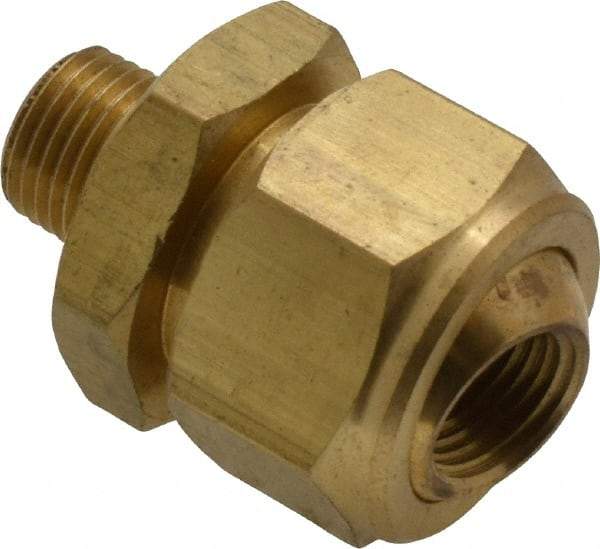 Bete Fog Nozzle - 1/8" Pipe, 40 to 70° Spray Angle, Brass, Adjustable Swivel Joint Nozzle - For Use With Bete - Nozzles Where Alignment of The Spray Direction is Required - All Tool & Supply