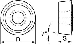 Kennametal - RCMT1204M0 Grade KC730 Carbide Turning Insert - TiN Finish, Round, 12mm Inscr Circle, 3/16" Thick - All Tool & Supply