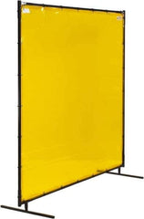 Steiner - 6 Ft. Wide x 6 Ft. High x 3/4 Inch Thick, 14 mil Thick Transparent Vinyl Portable Welding Screen Kit - Yellow - All Tool & Supply