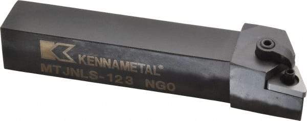 Kennametal - MTJN, Left Hand Cut, 3° Lead Angle, 3/4" Shank Height x 3/4" Shank Width, Negative Rake Indexable Turning Toolholder - 4-1/2" OAL, TN..33. Insert Compatibility, Series Kenloc - All Tool & Supply