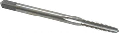 Interstate - #4-48 UNF 2B 3 Flute Bright Finish High Speed Steel Straight Flute Standard Hand Tap - Taper, Right Hand Thread, 1-7/8" OAL, 9/16" Thread Length, H2 Limit, Oversize - Exact Industrial Supply