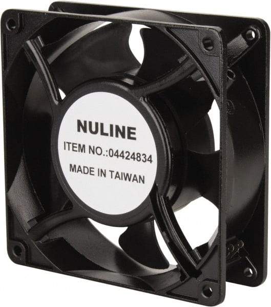 Value Collection - 230 Volts, AC, 105 CFM, Square Tube Axial Fan - 0.12 Amp Rating, 2,600 to 3,100 RPM, 4.7" High x 4.7" Wide x 1-1/2" Deep - All Tool & Supply