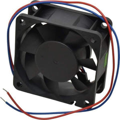 Value Collection - 12 Volts, DC, 20 CFM, Square Tube Axial Fan - 0.13 Amp Rating, 3,500 to 3,800 RPM, 2.36" High x 2.36" Wide x 1" Deep - All Tool & Supply