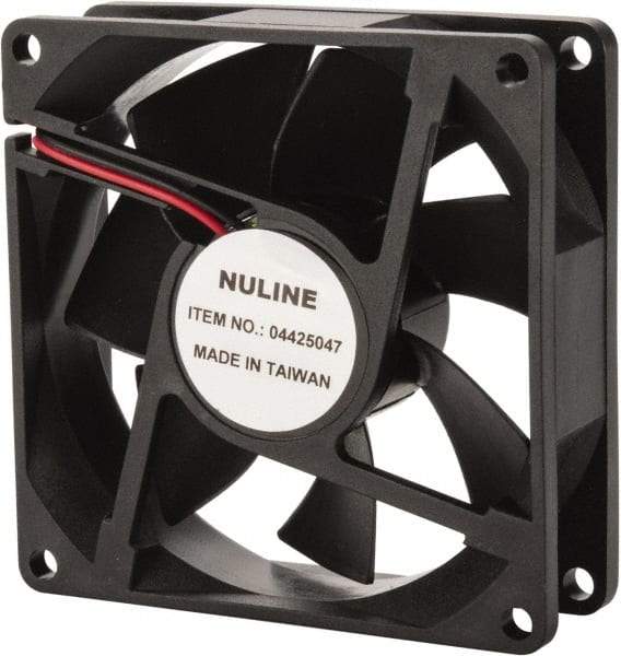 Value Collection - 24 Volts, DC, 37.5 CFM, Square Tube Axial Fan - 0.13 Amp Rating, 2,700 to 3,000 RPM, 3.15" High x 3.15" Wide x 1" Deep - All Tool & Supply