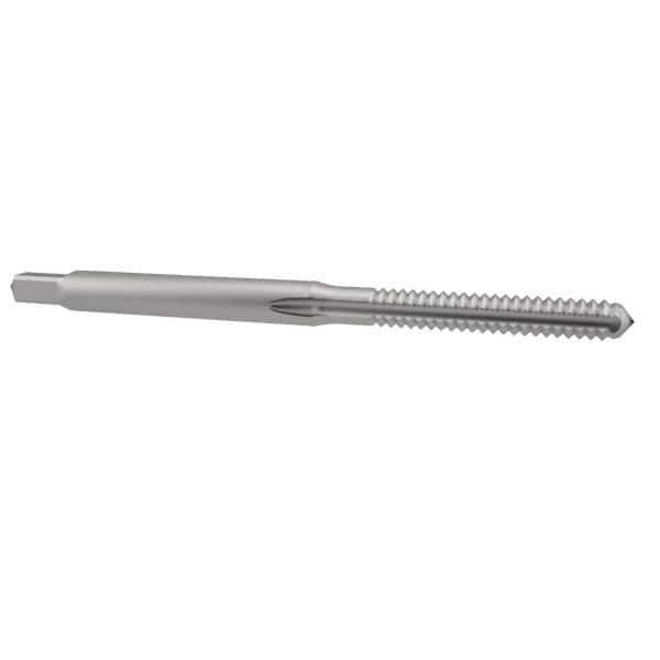 Interstate - #5-40 UNC 2B/3B 3 Flute Bright Finish High Speed Steel Straight Flute Standard Hand Tap - Plug, Right Hand Thread, 1-15/16" OAL, 5/8" Thread Length, H2 Limit, Oversize - All Tool & Supply