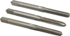 Interstate - #12-28 UNF, 4 Flute, Bottoming, Plug & Taper, Bright Finish, High Speed Steel Tap Set - 2-3/8" OAL, 15/16" Thread Length - All Tool & Supply