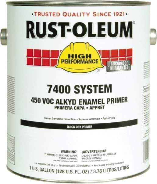 Rust-Oleum - 5 Gal Red Alkyd Primer - 290 to 585 Sq Ft Coverage, 450 gL Content, Direct to Metal, Interior/Exterior - All Tool & Supply