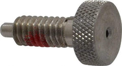 Gibraltar - 1/4-20, 0.4" Thread Length, 0.123 to 1/8" Max Plunger Diam, 0.5 Lb Init to 2 Lb Final End Force, Locking Knob Handle Plunger - Knurled Knob, 0.53" Length Under Head/Shoulder, 1/8" Plunger Projection - All Tool & Supply