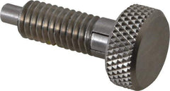 Gibraltar - 3/8-16, 3/4" Thread Length, 0.185 to 0.186" Max Plunger Diam, 0.5 Lb Init to 3 Lb Final End Force, Locking Knob Handle Plunger - Knurled Knob, 0.97" Length Under Head/Shoulder, 0.22" Plunger Projection - All Tool & Supply