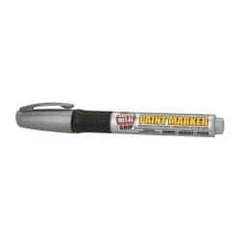 Super Met-Al - Metallic Silver Paint Marker - Fiber Tip, Oil Based - All Tool & Supply