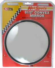 Value Collection - Automotive Full Size Convex Round Mirror with L Bracket - Stainless Steel, 8-1/2" Mirror Diam - All Tool & Supply