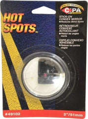 Value Collection - Automotive Round Convex Blind Spot Stick-On Mirror - Stainless Steel, 2" Mirror Diam - All Tool & Supply