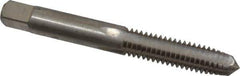 Interstate - 5/16-18 UNC 3B 4 Flute Bright Finish High Speed Steel Straight Flute Standard Hand Tap - Plug, Right Hand Thread, 2-23/32" OAL, 1" Thread Length, H3 Limit, Oversize - All Tool & Supply