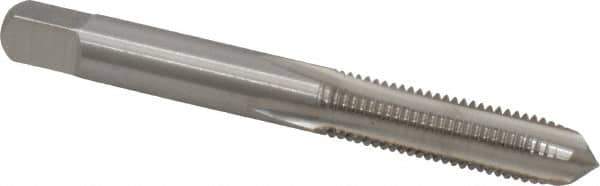 Interstate - 5/16-24 UNF 3B 4 Flute Bright Finish High Speed Steel Straight Flute Standard Hand Tap - Plug, Right Hand Thread, 2-23/32" OAL, 1" Thread Length, H3 Limit, Oversize - All Tool & Supply