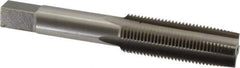 Interstate - 5/8-18 UNF 3B 4 Flute Bright Finish High Speed Steel Straight Flute Standard Hand Tap - Taper, Right Hand Thread, 3-13/16" OAL, 1-13/16" Thread Length, H3 Limit, Oversize - All Tool & Supply