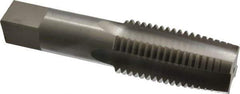 Interstate - 1-1/2 - 6 UNC 3B 4 Flute Bright Finish High Speed Steel Straight Flute Standard Hand Tap - Taper, Right Hand Thread, 6-3/8" OAL, 3" Thread Length, H4 Limit, Oversize - Exact Industrial Supply