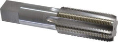 Interstate - 1-1/2 - 12 UNF 3B 6 Flute Bright Finish High Speed Steel Straight Flute Standard Hand Tap - Bottoming, Right Hand Thread, 6-3/8" OAL, 1-1/2" Thread Length, H4 Limit, Oversize - Exact Industrial Supply