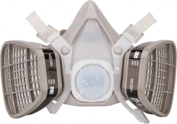 3M - Size S, P95 NIOSH Filter Rating, Thermoplastic Elastomer, Half Mask Facepiece Respirator Assembly - Exact Industrial Supply