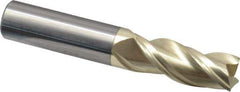 Accupro - 1/2", 1-1/4" LOC, 1/2" Shank Diam, 3" OAL, 3 Flute, Solid Carbide Square End Mill - Single End, ZrN Finish, Spiral Flute, Variable° Helix, Centercutting, Right Hand Cut, Right Hand Flute - All Tool & Supply